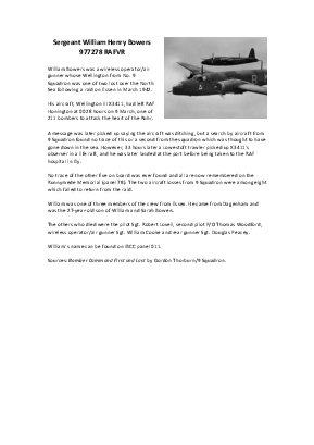 A preview of a PDF biography for Bowers, William Henry